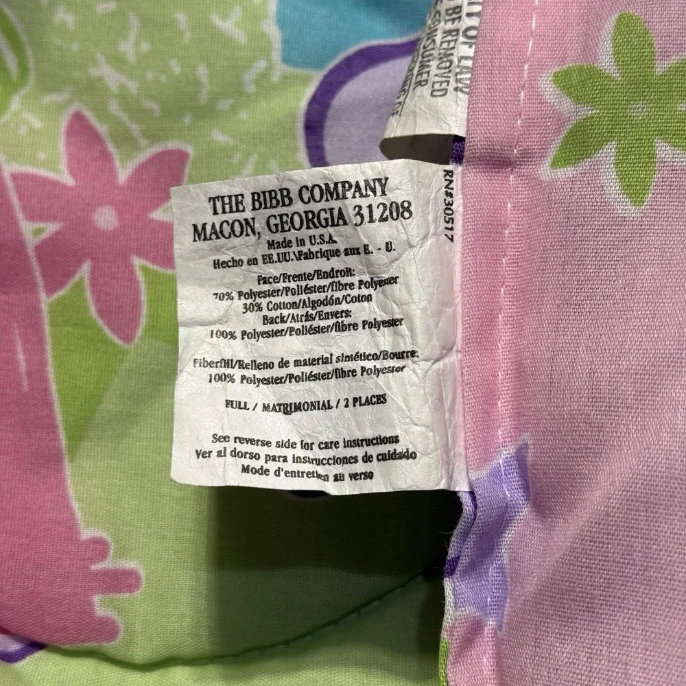 Vintage Barbie Cheerleader Double Sided Size Full Bedding Set Made in USA